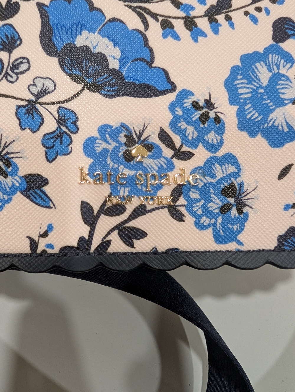 Kate Spade Madison Peacock Floral Printed Saddle Bag Blue Multicolor NWT - Picture 6 of 11